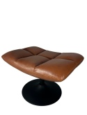 Pufa BAR Vintage Brown Dutchbone ujęcie pod kątem pokazujące profil siedziska