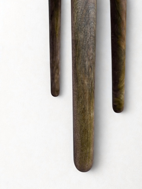 OUTLET Stolik kawowy z drewna mango okrągły skandynawski styl minimalizm