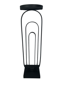 Świecznik metalowy czarny elegancki w stylu skandynawskim do loftu