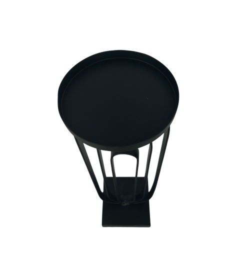 Świecznik metalowy czarny elegancki w stylu skandynawskim do loftu