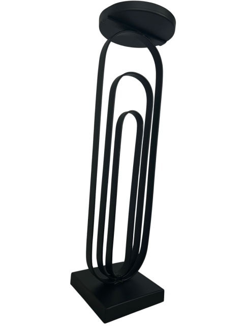 Świecznik metalowy czarny elegancki w stylu skandynawskim do loftu