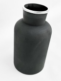 Wazon duży aluminiowy patyna czarny w stylu skandynawskim industrialnym do loftu elegancki minimalizm