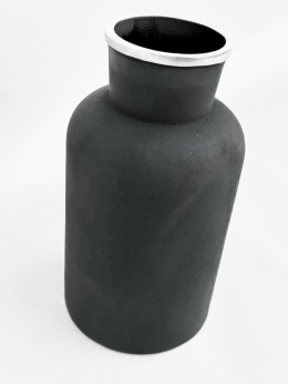 Wazon duży aluminiowy patyna czarny w stylu skandynawskim industrialnym do loftu elegancki minimalizm