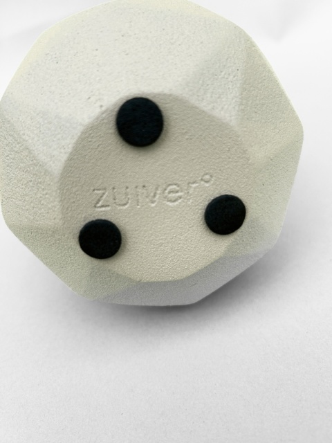 Wazonik metalowy aluminiowy ivory piaskowy wzór origami skandynawski styl