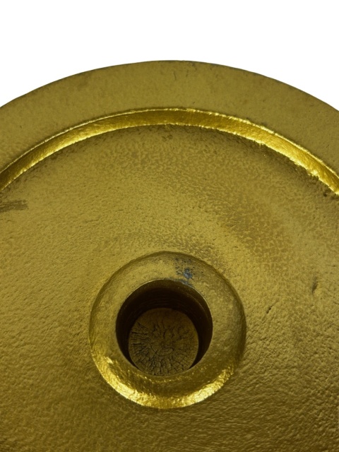 OUTLET Świecznik wysoki na nodze z aluminium 80,5 cm na świece stożkowe i filarowe skandynawski styl