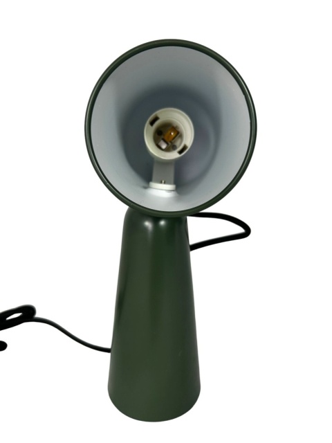 Lampka Vesper widziana od przodu z widoczną oprawką E27