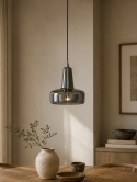 Lampa wisząca Anshin S Smoke szklany klosz dymiony White Label Living