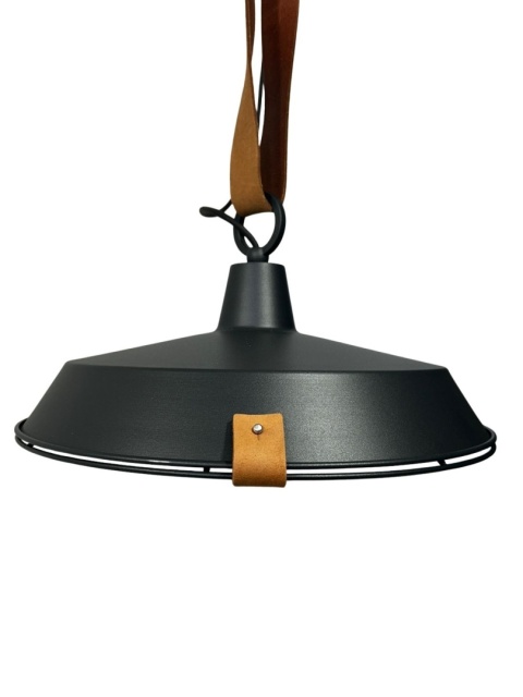 Lampa wisząca na skórzanym pasku DEK 40 antracyt nowoczesna ZUIVER