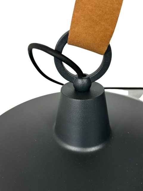 Lampa wisząca na skórzanym pasku DEK 40 antracyt nowoczesna ZUIVER