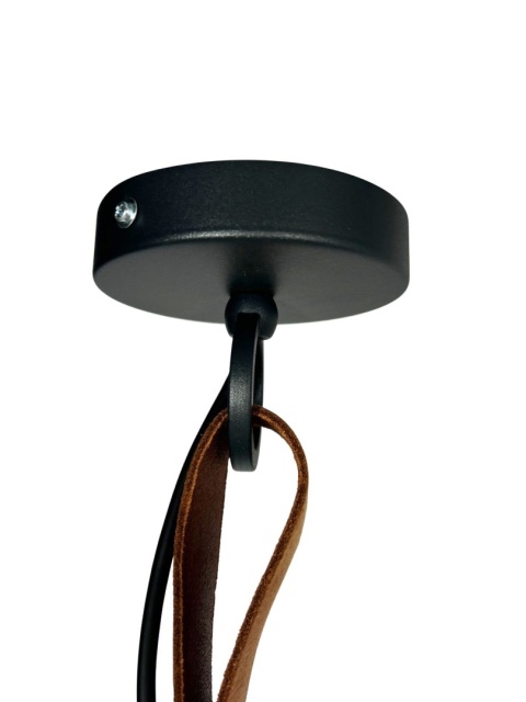 Lampa wisząca na skórzanym pasku DEK 40 antracyt nowoczesna ZUIVER