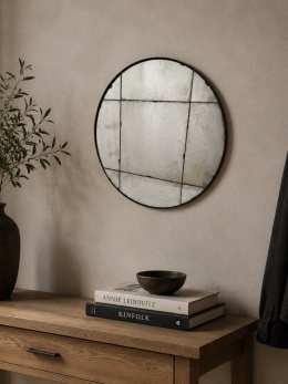 Lustro okrągłe Mado S 40 cm z efektem postarzenia Dutchbone