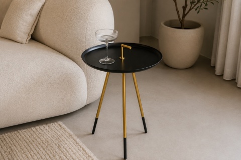 Stolik pomocniczy Rumbi Black White Label Living