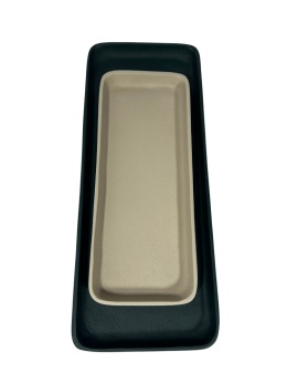 Tacki aluminiowe REBEL 2 szt. organizer stołowy zielony ivory ZUIVER