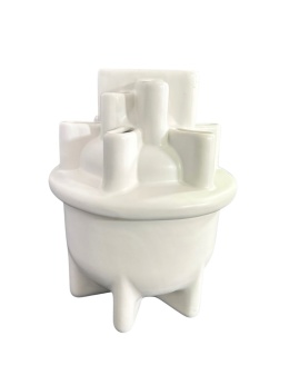 Biały wazon ceramiczny Zuiver Bassin S ze zdejmowaną wielootworową pokrywą