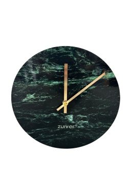 Zegar ścienny Zuiver Marble Time Green – widok z przodu.