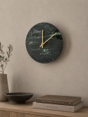 Zegar ścienny Marble Time zielony marmur złote wskazówki Zuiver