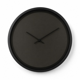 Front zegara ściennego Zuiver Time Bandit All Black z przyciemnianą szklaną tarczą