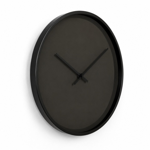 Zegar Zuiver Time Bandit All Black pokazany pod kątem z widoczną głębokością tarczy